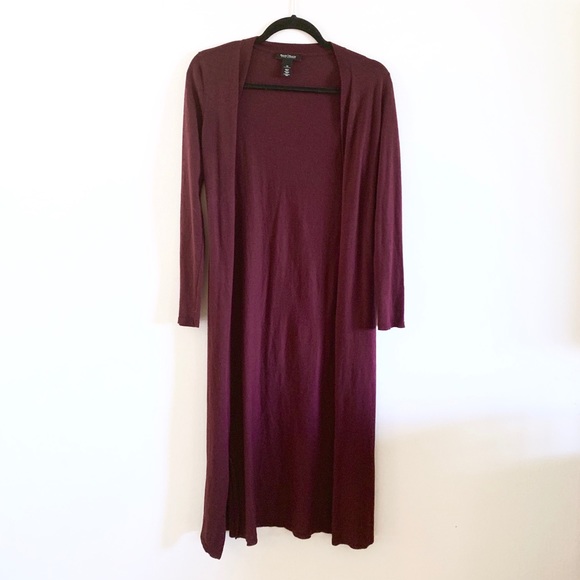 White House Black Market Sweaters - WHBM | Maroon Duster Cardigan Lightweight Sweater